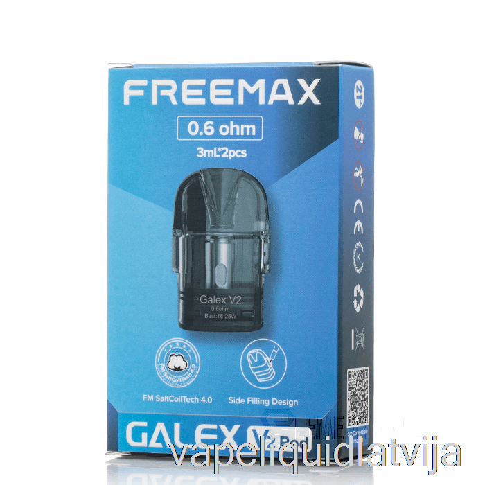 Freemax Galex V2 Rezerves Pods 0.6ohm Galex V2 Pods Vape šķidrums